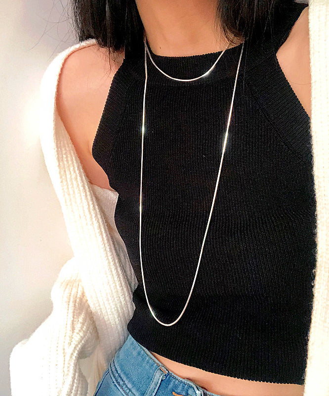 Double Silk Layer Loose Steel Stainless Necklace