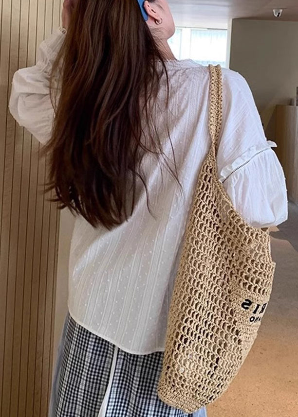 Lace White Flare Cotton Shirt Ruffled Up Loose Sleeve