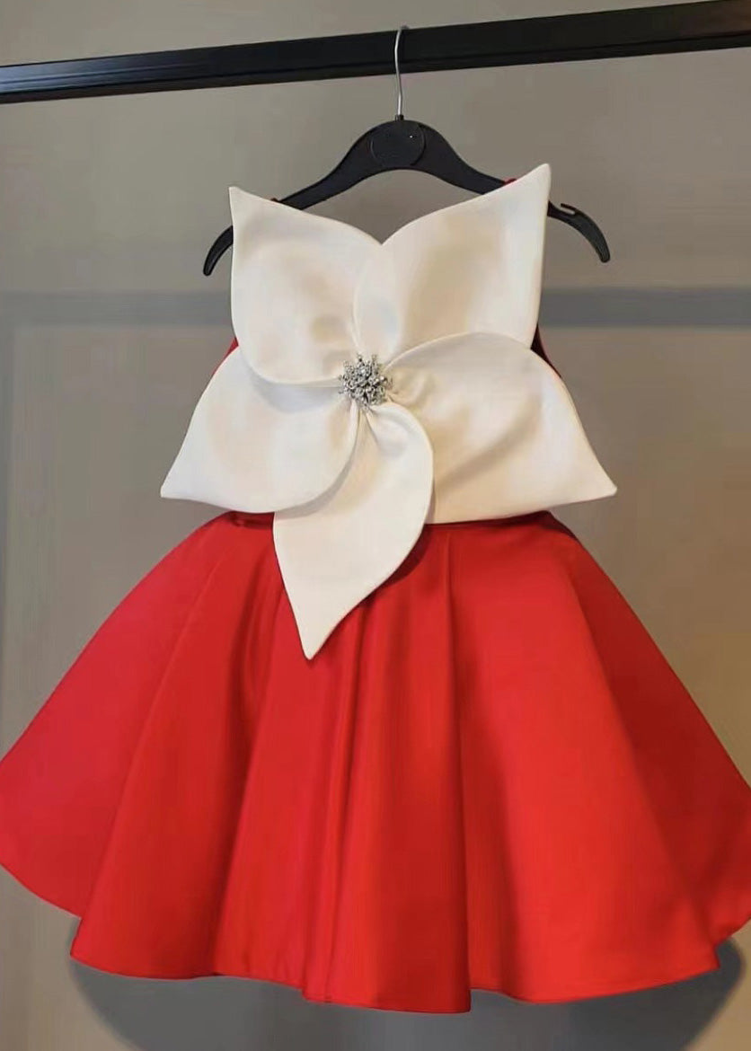 Lovely Pink Patchwork Floral Girls Long Dresses Sleeveless YG022