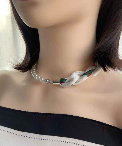 Steel Stainless Modern Coffee Scarf Print Patchwork Pearl