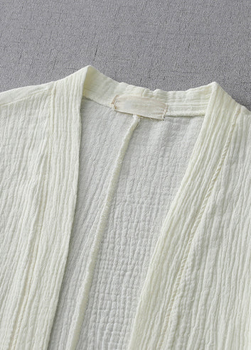 White Cardigan Cotton Modern Spring Milk Oversized