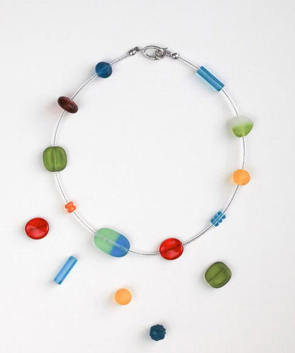 Necklace Alloy Asymmetrical Beads Modern Bead Gratuated Rainbow