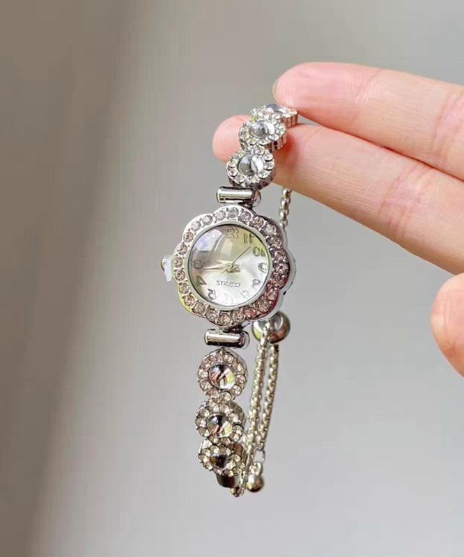 Modern Hardlex Alloy Silk Crystal Zircon Watches Tassel
