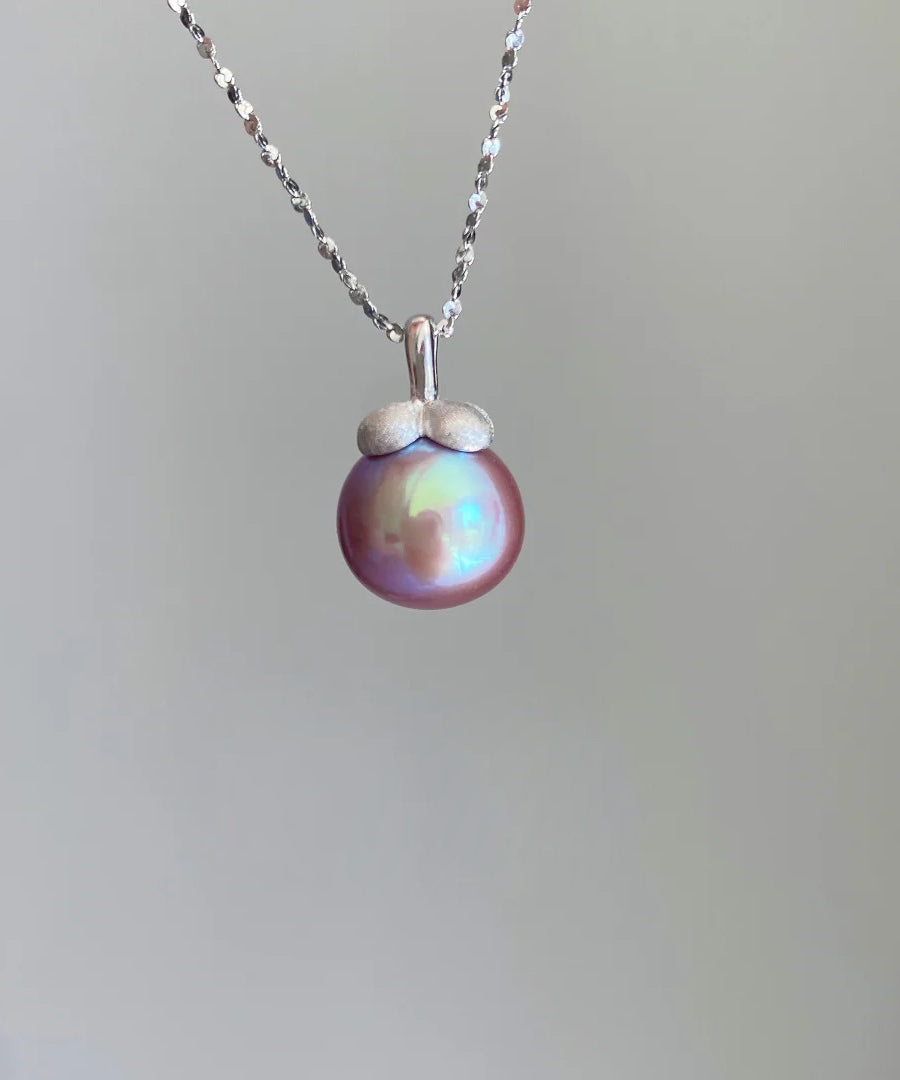 Pendant Silver Mountain Pearl Modern Silk Small Sterling Zircon