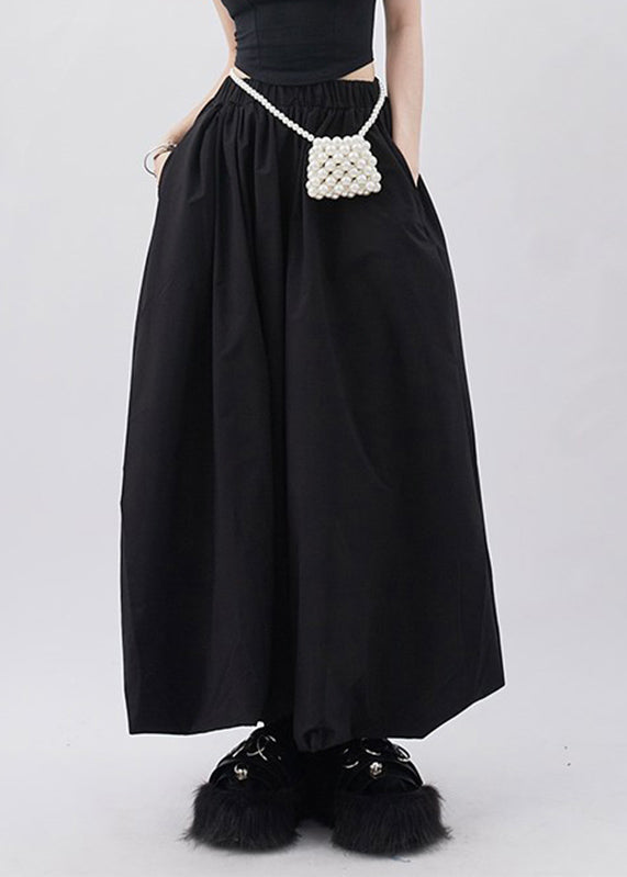 Waist High A Black Line Summer Natural Skirts Pockets
