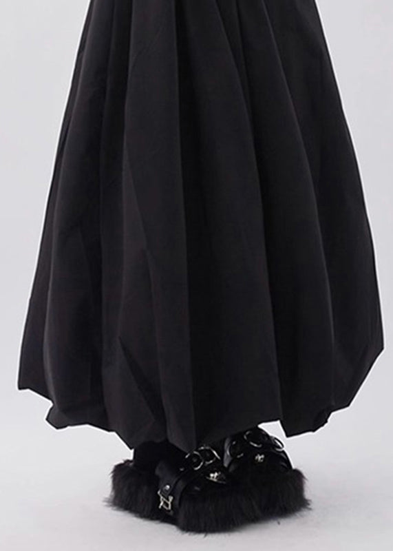 Waist High A Black Line Summer Natural Skirts Pockets