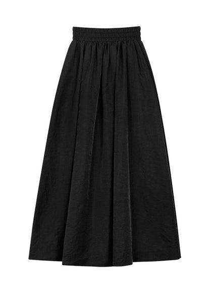 Waist High A Black Line Summer Natural Skirts Pockets