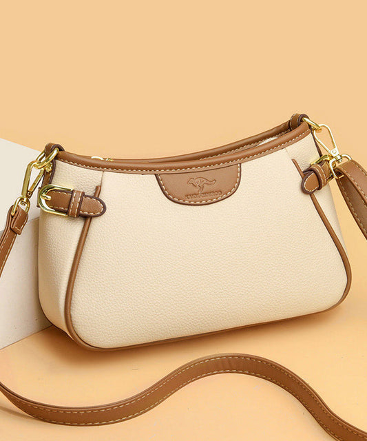 Durable Calf Leather New Beige Bag CrossBody