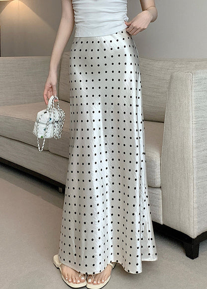 New Silk Design Beige Skirts Maxi Print Original