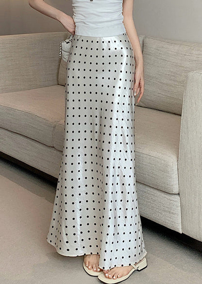 New Silk Design Beige Skirts Maxi Print Original