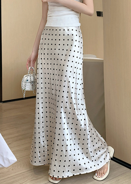 New Silk Design Beige Skirts Maxi Print Original