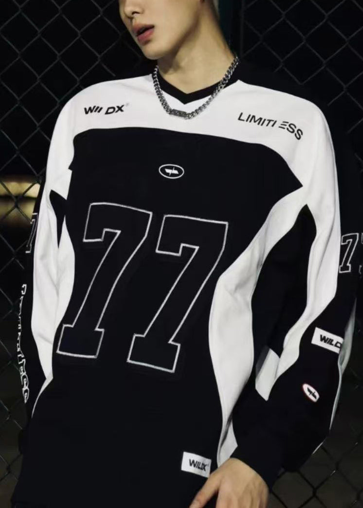 T V Cotton Patchwork Black Neck Mens Shirt New Spring Print