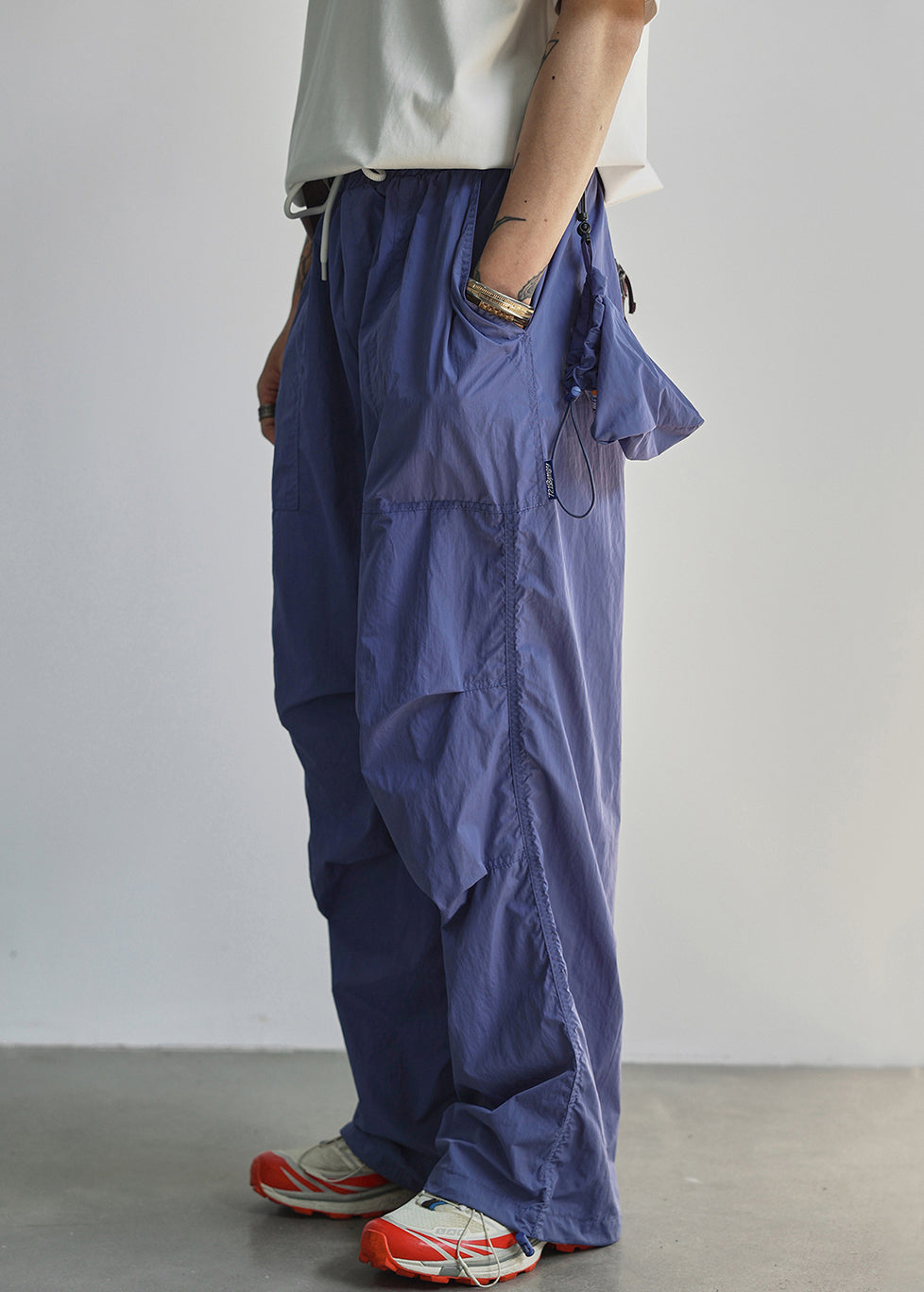 Letter Lace Cotton Men Pockets Summer Blue Pants Up New