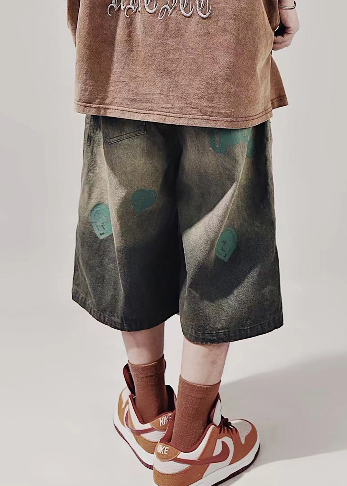 Print Lace New Waist Shorts Up Blue Summer Mens Elastic