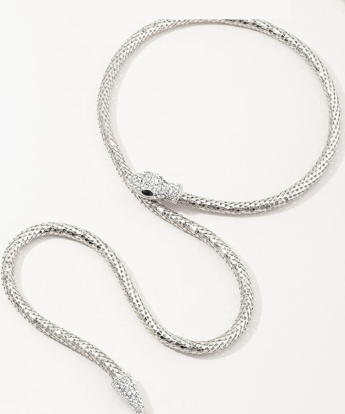 New Gold Copper Alloy Snake Shaped Necklace YA029