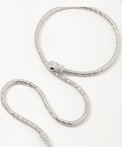 New Gold Copper Alloy Snake Shaped Necklace YA029