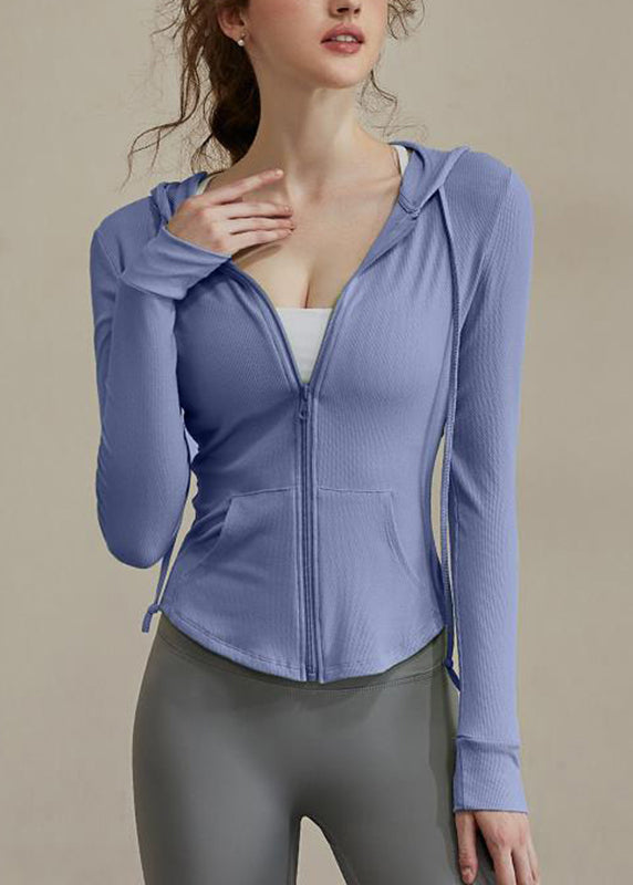 Coats Lack Hooded Green New Zippered Tie Yoga