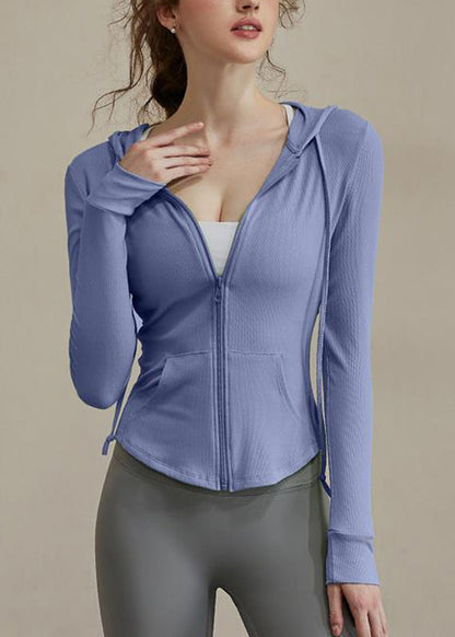 Coats Lack Hooded Green New Zippered Tie Yoga