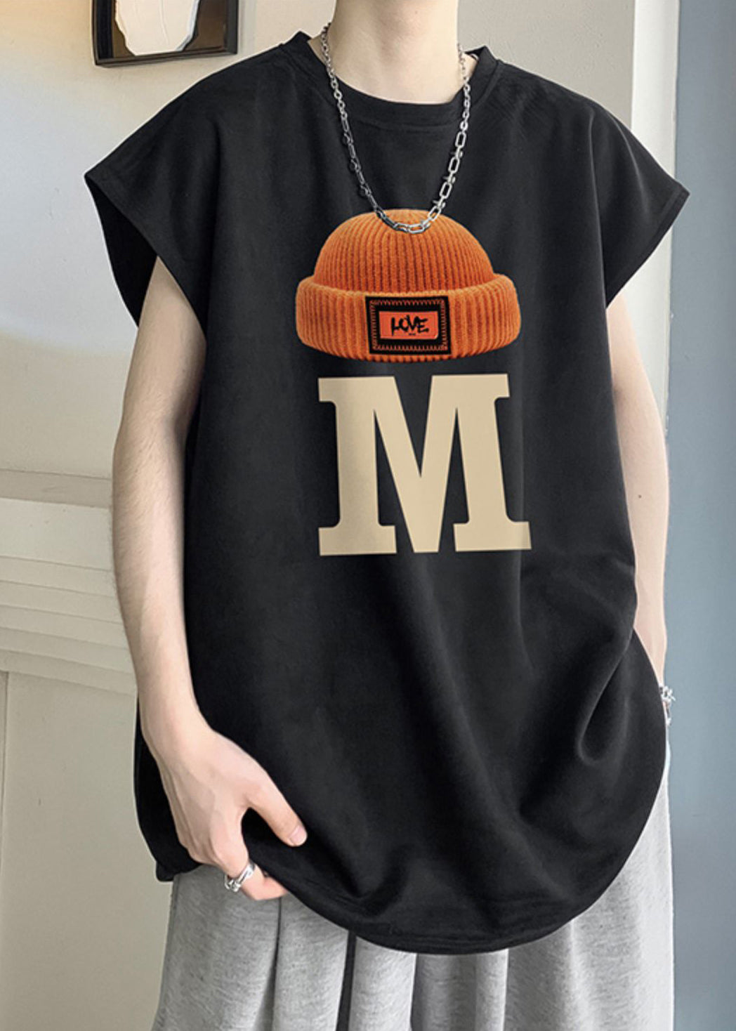 Print O New Cotton T Summer Grey Shirts Mens Neck