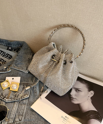 New Metal Glitter Bag Pouch Diamond Water Studded Handmade