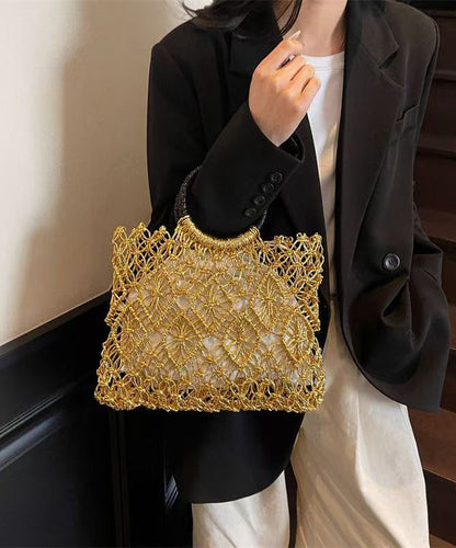 Tote Silver Hollow New Bag Handmade Out Woven