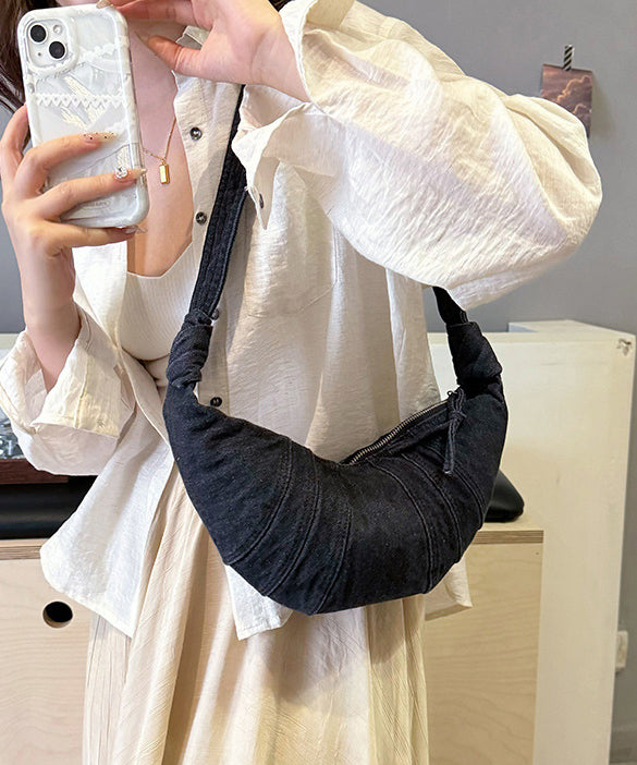 Japanese Blue Bag Versatile Light Denim Style Hobo New