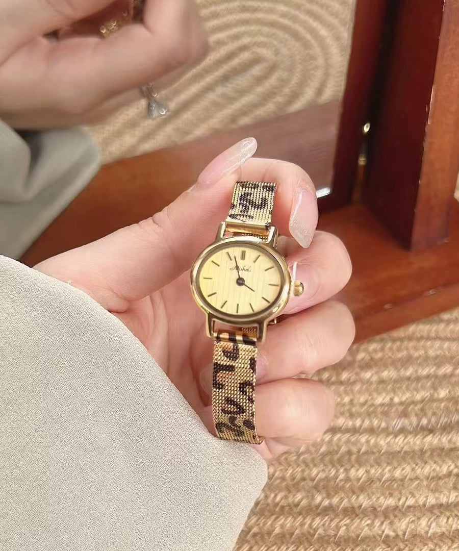 Movement Leopard Watches Stainless Steel Black New Quartz