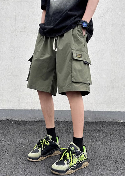 Pockets Khaki New Light Mens Shorts Up Cotton Summer Lace