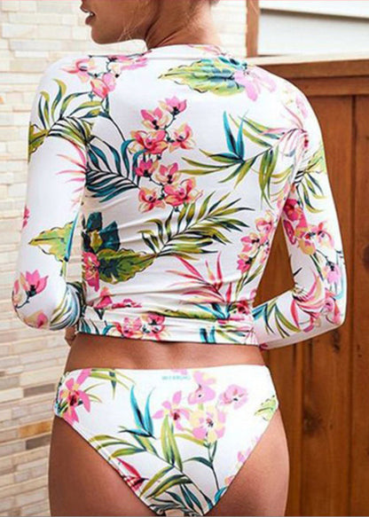 New Printed Long Sleeved Sexy Swimwear Sets For Women VC003