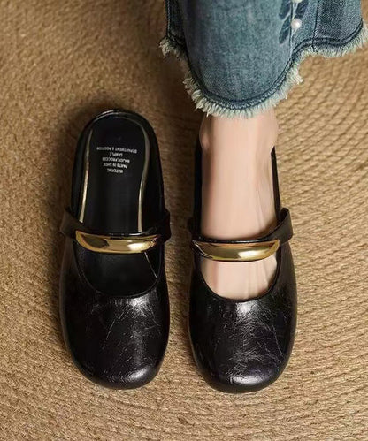 Faux Sandals Splicing Slide Leather Soft New Red