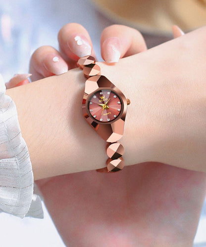 Quartz Waterproof Steel New Gold Watches Rose Movement Stainless