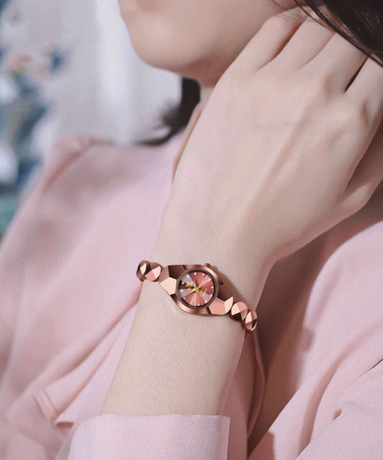 Quartz Waterproof Steel New Gold Watches Rose Movement Stainless