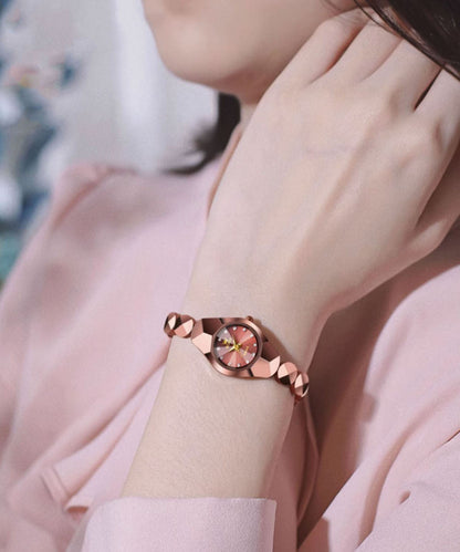 Quartz Waterproof Steel New Gold Watches Rose Movement Stainless