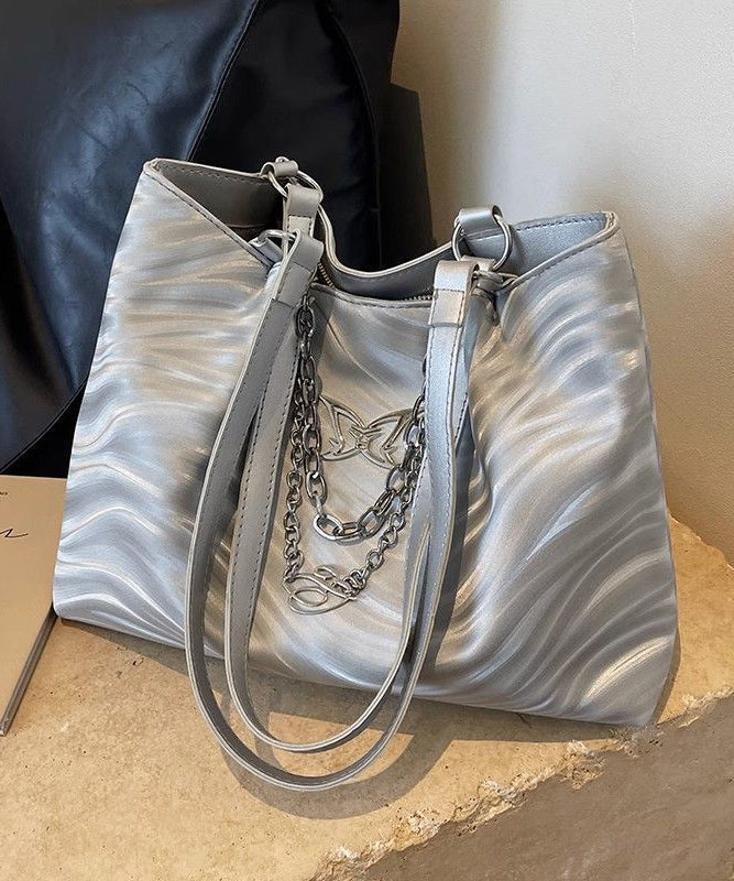 New Silver Versatile Chain Large Capacity Shoulder Bag HJ1008