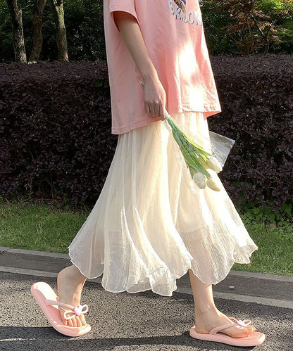 New Versatile Apricot Heart Decorated Flip Flops AA008