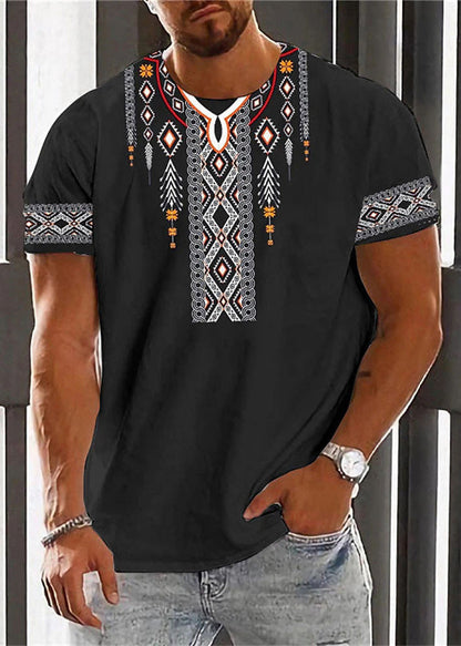 White Neck O Cotton New Men Print Shirt Summer T