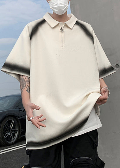 Tees Cotton White Summer New Oversized Dye Mens Tie Graphic