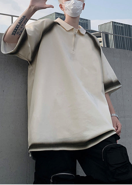 Tees Cotton White Summer New Oversized Dye Mens Tie Graphic