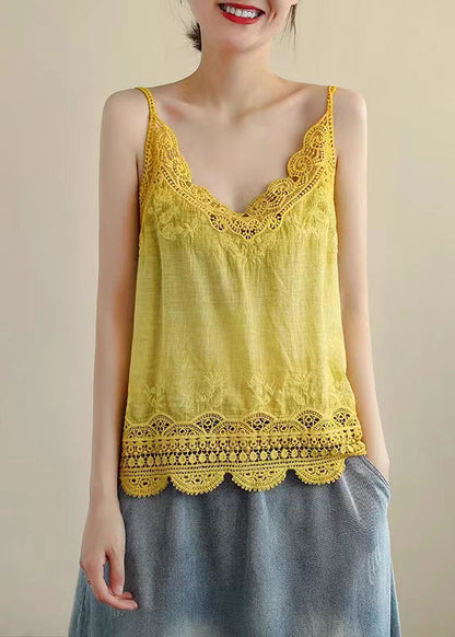 Out Lace Wine Red New Strap Tanks Hollow Linen Spaghetti