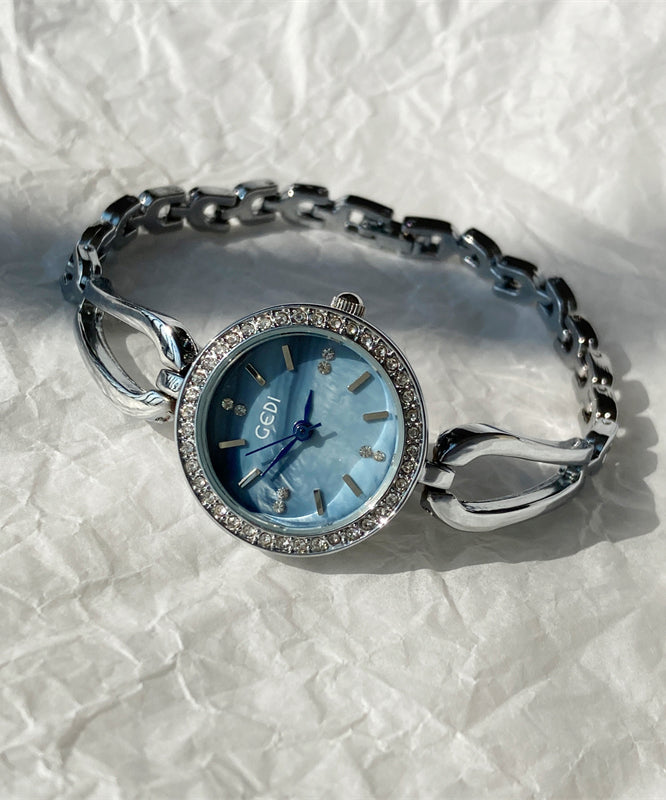 Zircon Watches Blue Quartz Alloy Movement Novelty