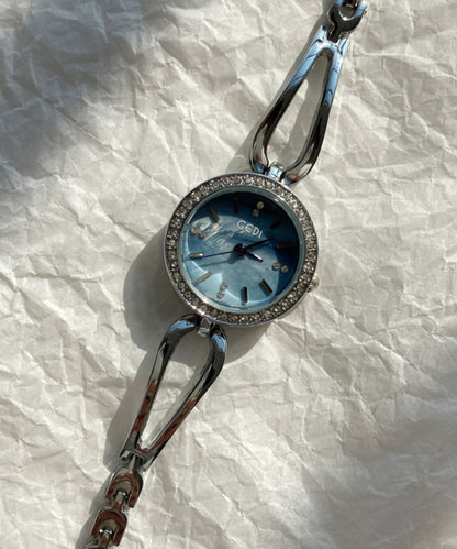 Zircon Watches Blue Quartz Alloy Movement Novelty