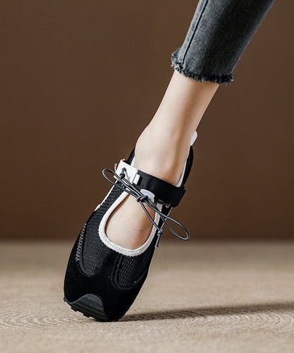 Flat Splicing Women Breathable Shoes Orange Mesh Boutique