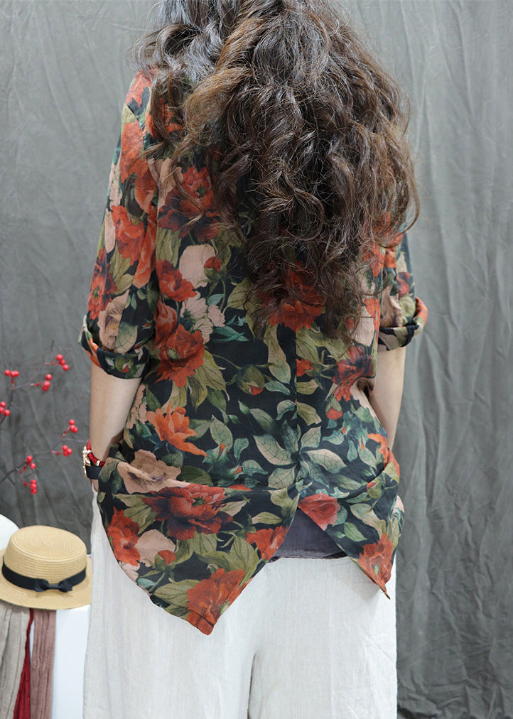 Coats Peter Orange Collar Pan Cotton Button Pockets Bracelet