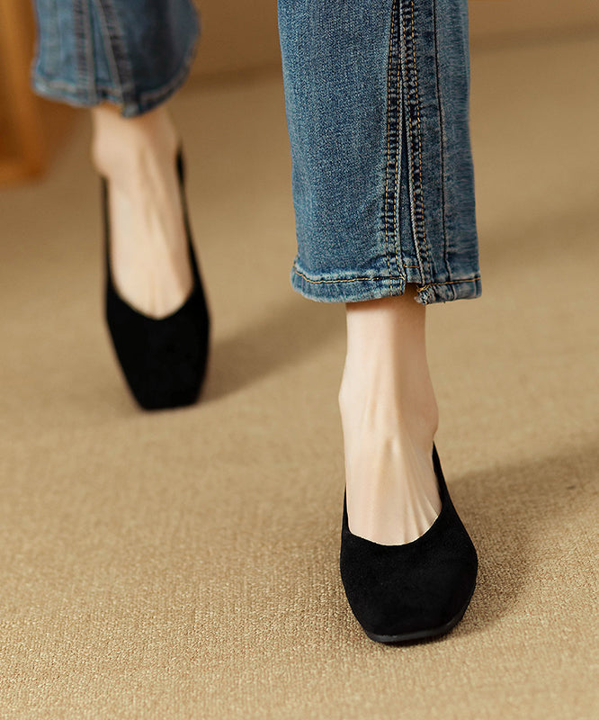 Feet Orange Splicing Flat Comfortable Shoes Suede