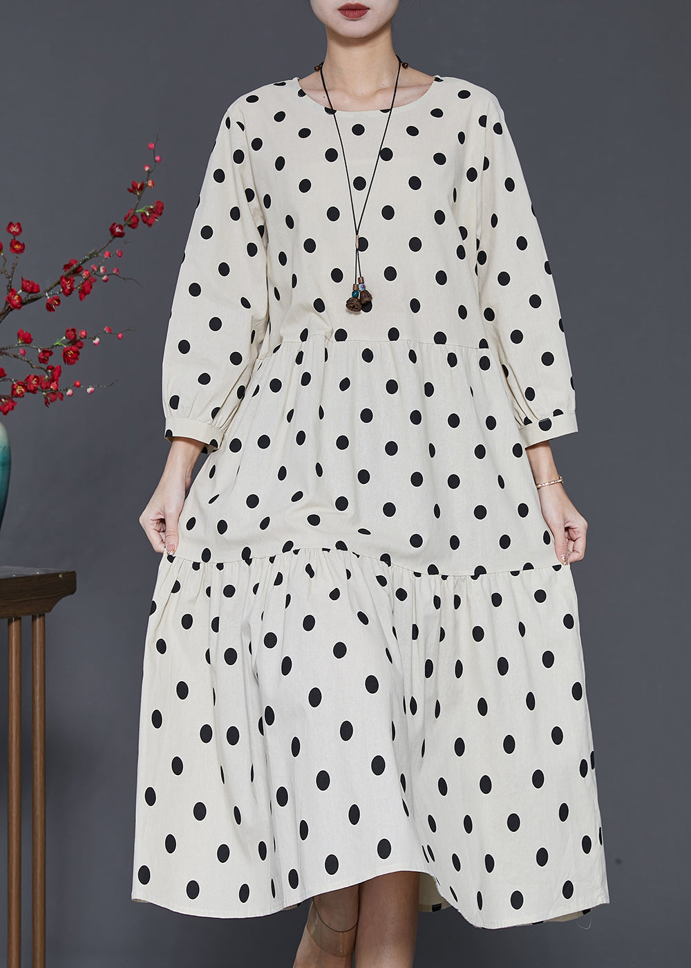 Organic White Oversized Patchwork Cotton Maxi Dresses Summer SD1071