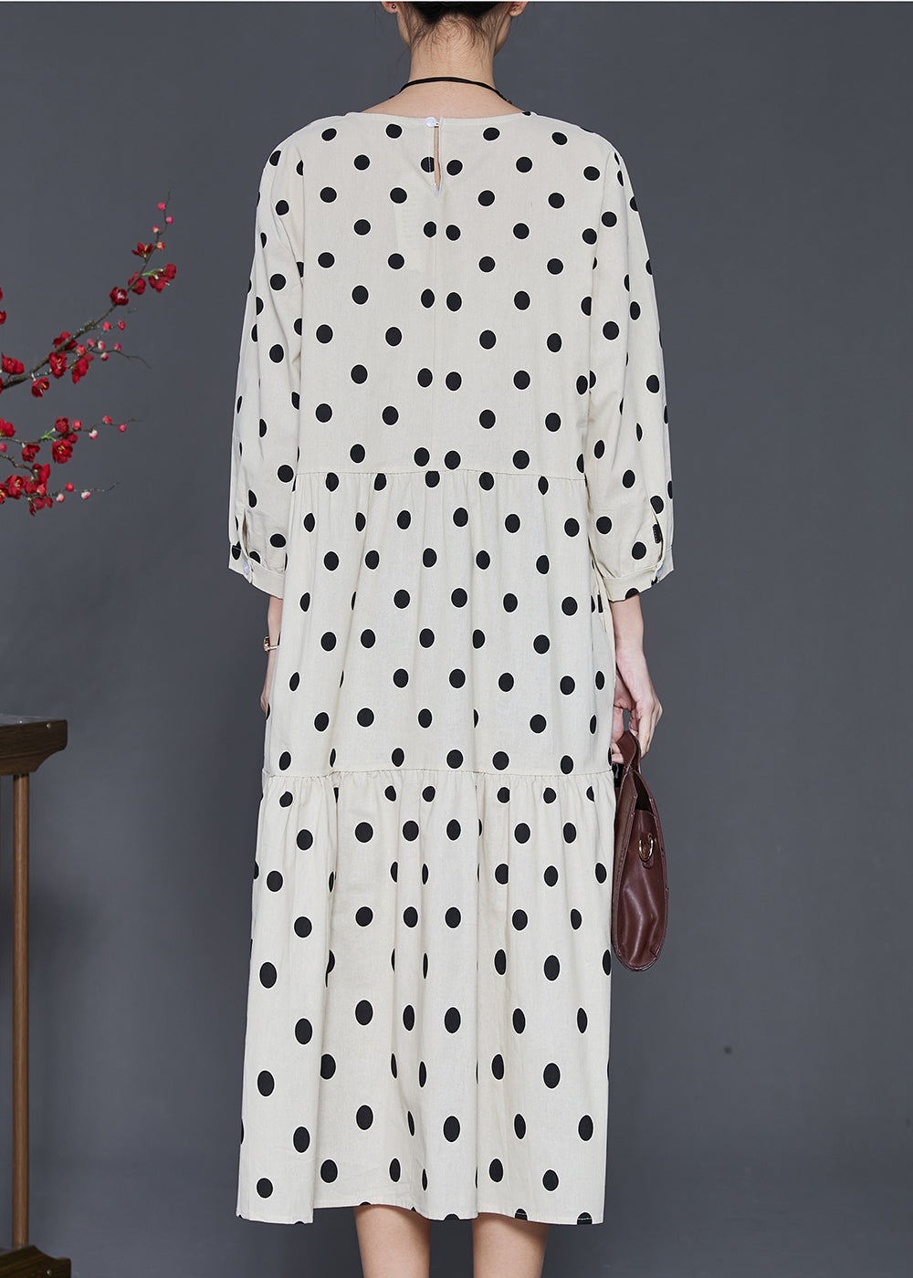 Organic White Oversized Patchwork Cotton Maxi Dresses Summer SD1071