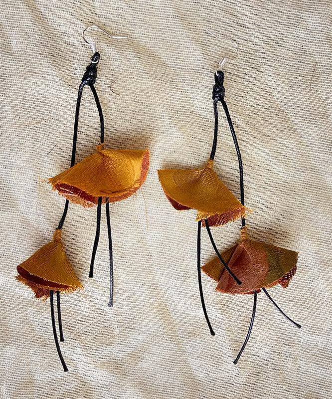 Sterling Silk Original Silver Earrings Black Drop Tassel