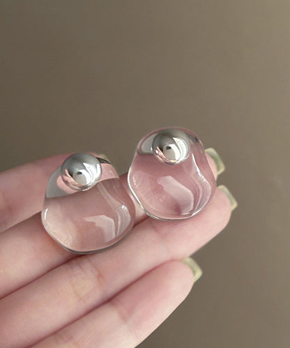 Original Nude Earrings Alloy Stud Design Crystal