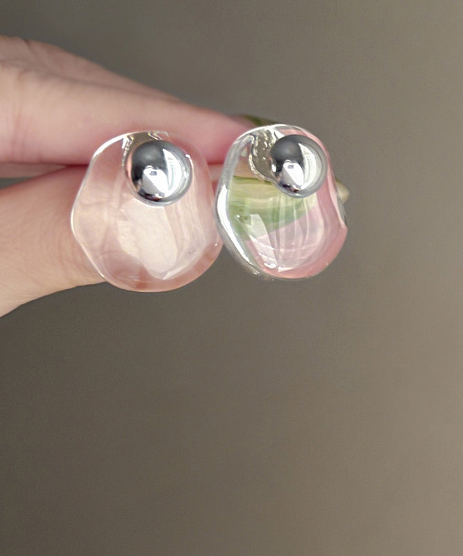 Original Nude Earrings Alloy Stud Design Crystal