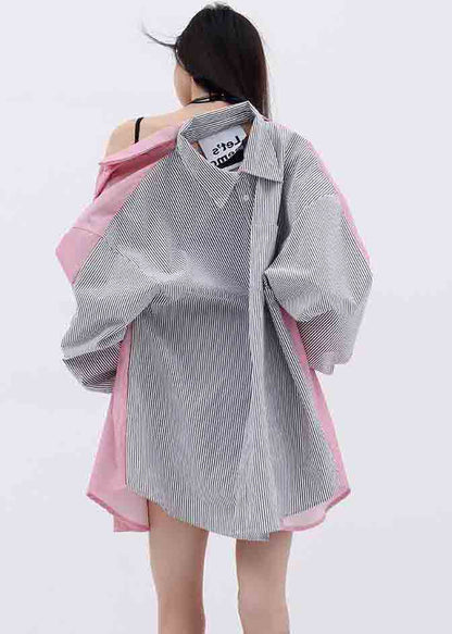 On Wear Both Striped Design Patchwork Cotton Original Sides